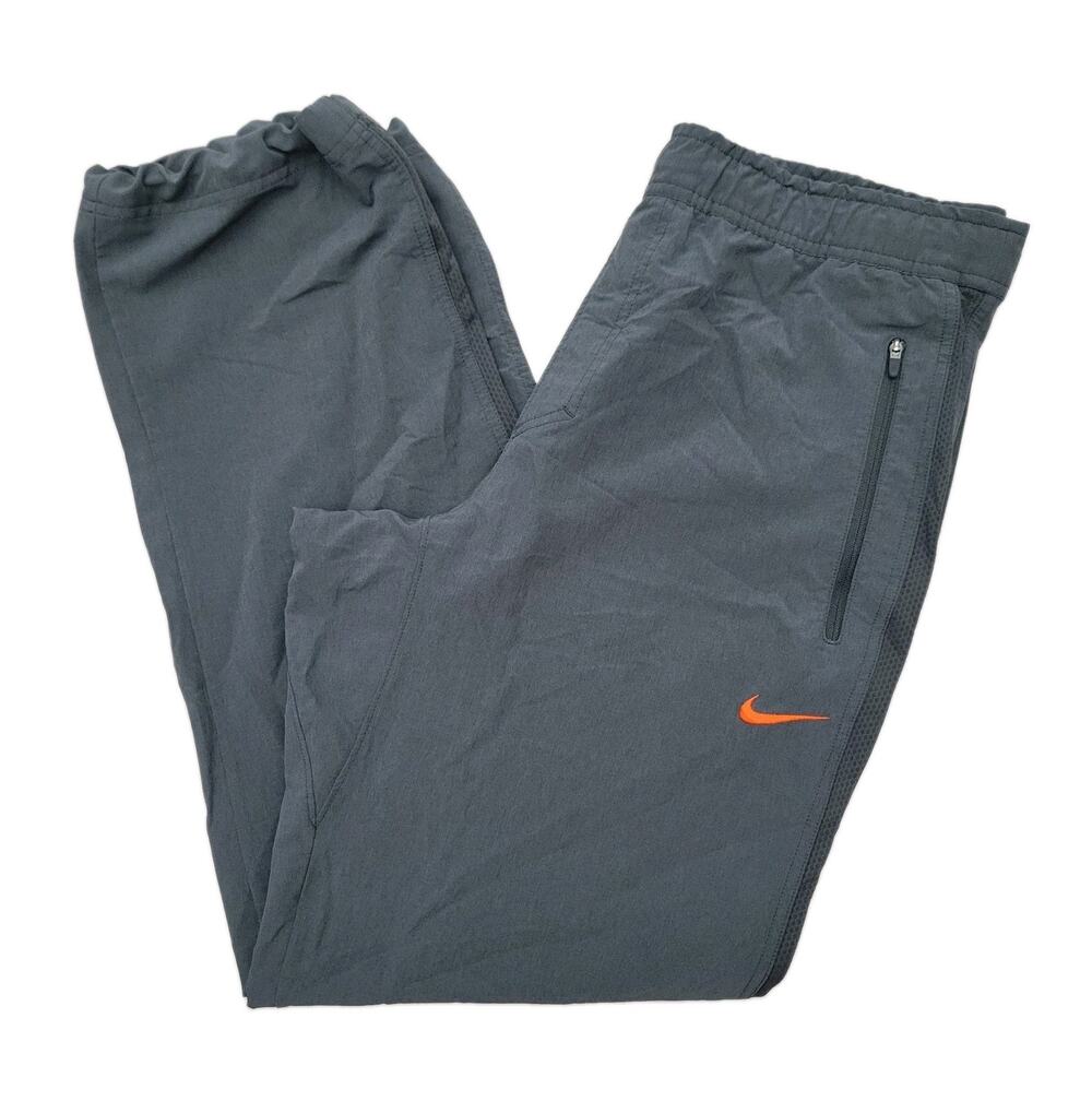 Vintage Nike Jogger Mens 36X30 M Track Wind Pants Gray Orange Swoosh